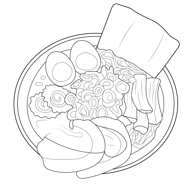 Ramen | Desenhos para colorir online para crianças