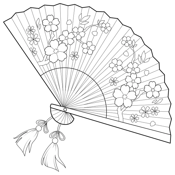 Leque de flores | Desenhos para colorir online para crianças