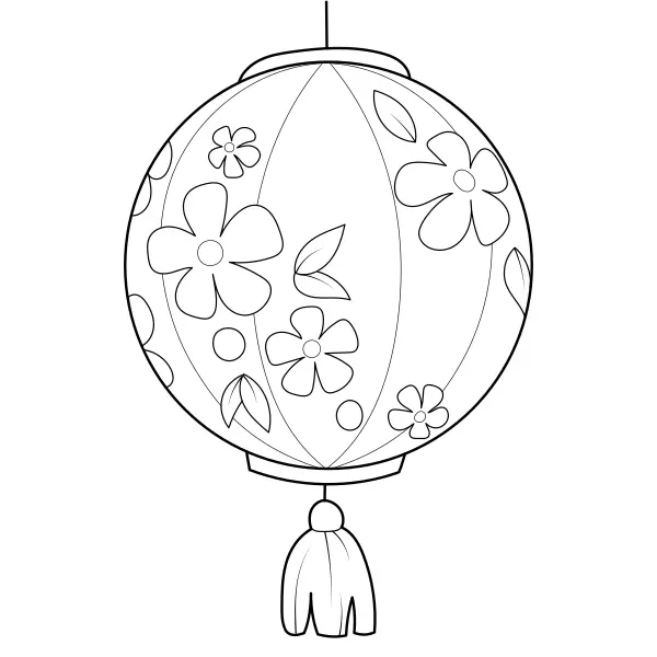 Lanterna redonda | Desenhos para colorir online para crianças