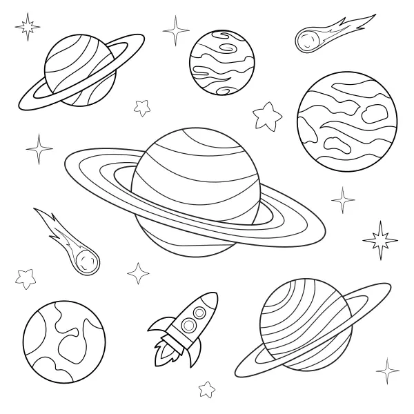 Universo | Desenhos para colorir online para crianças
