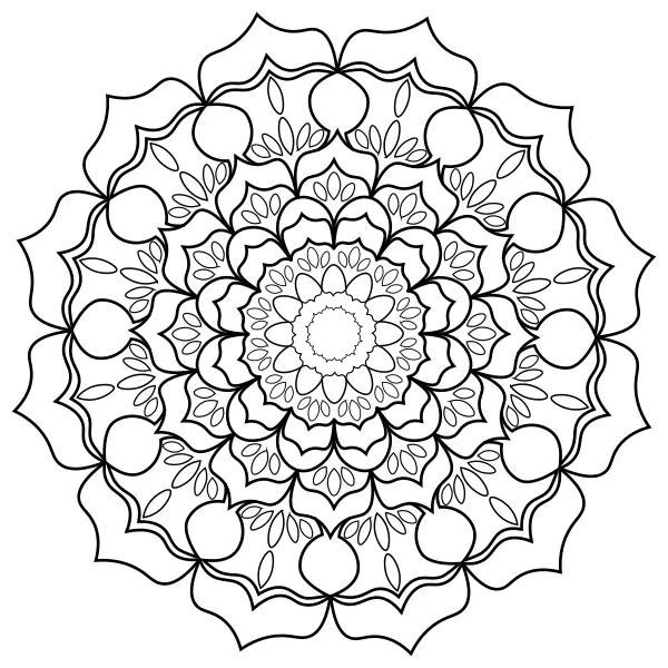 Mandala – flor | Desenhos para colorir online para crianças