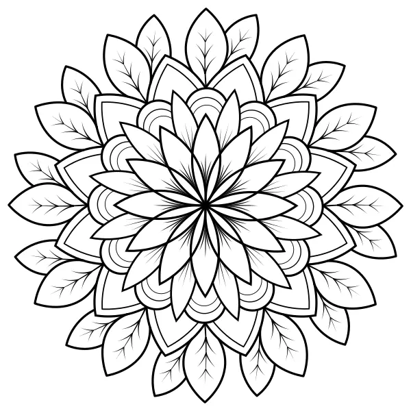Mandala – flor | Desenhos para colorir online para crianças