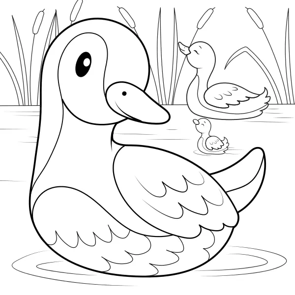 A família dos patos | Desenhos para colorir online para crianças