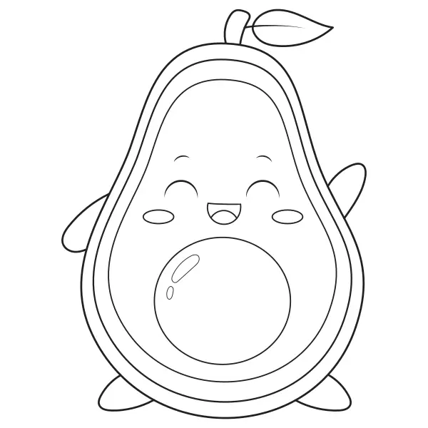 Abacate | Desenhos para colorir online para crianças