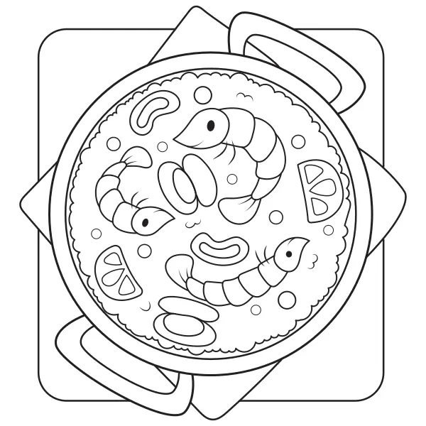 Paella | Desenhos para colorir online para crianças