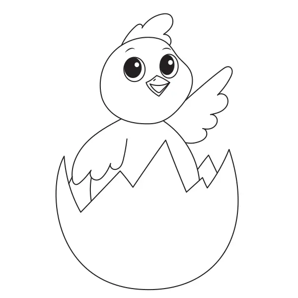Pintinho no ovo | Desenhos para colorir online para crianças