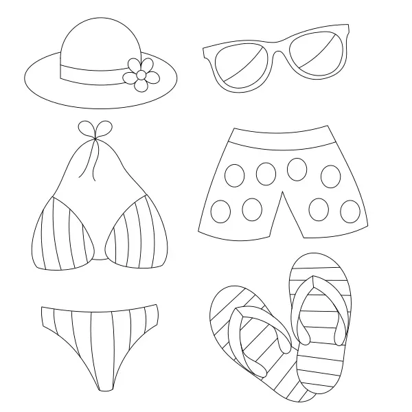 Fatos de banho | Desenhos para colorir online para crianças