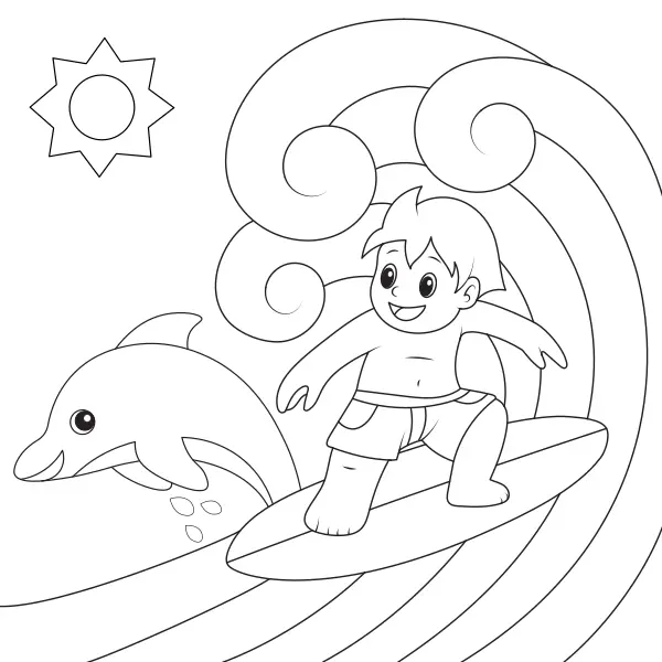Surfista | Desenhos para colorir online para crianças