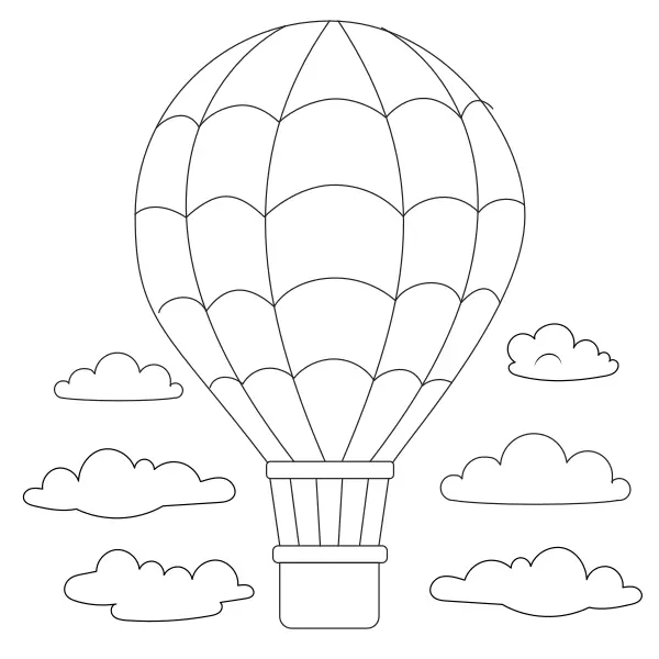 Balão de ar quente | Desenhos para colorir online para crianças