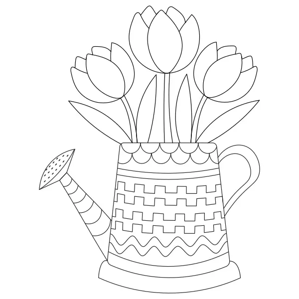 Jarro com flores | Desenhos para colorir online para crianças