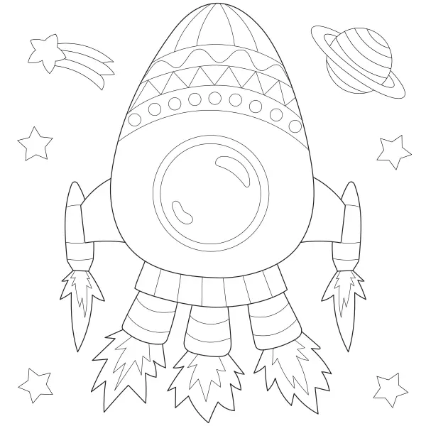 Nave espacial | Desenhos para colorir online para crianças