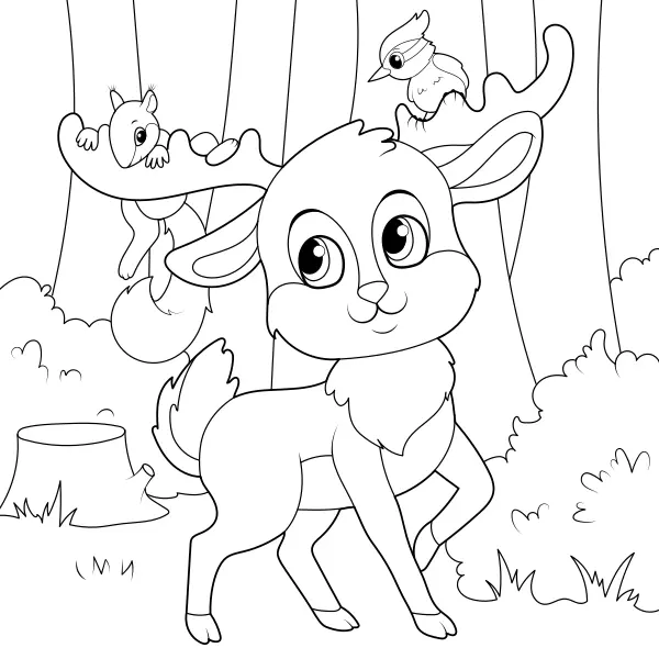 Animais da floresta | Desenhos para colorir online para crianças