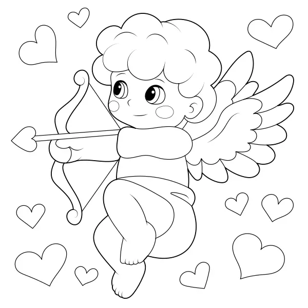 Anjo Amor | Desenhos para colorir online para crianças