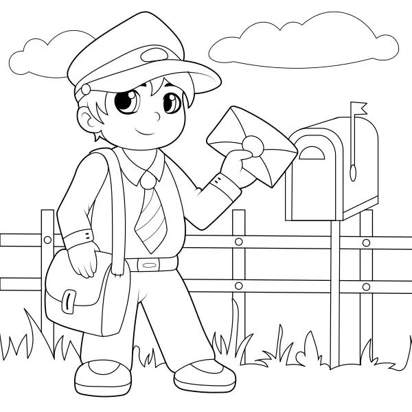 Carteiro | Desenhos para colorir online para crianças