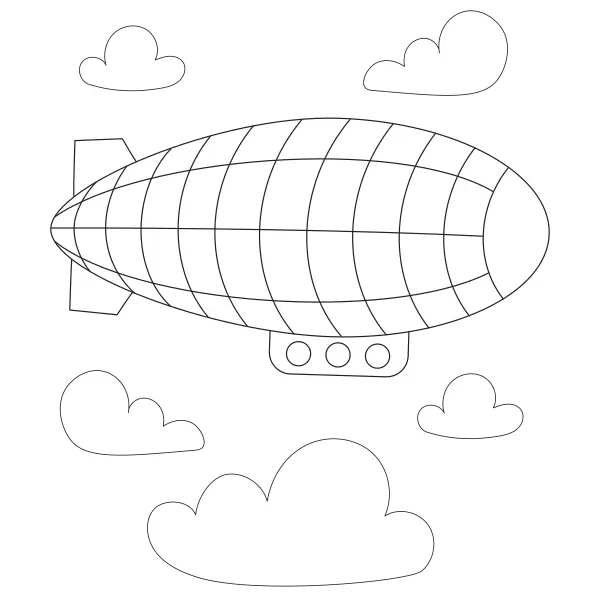 Dirigível | Desenhos para colorir online para crianças