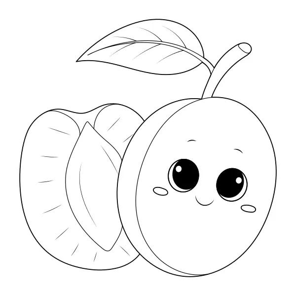 Ameixa | Desenhos para colorir online para crianças