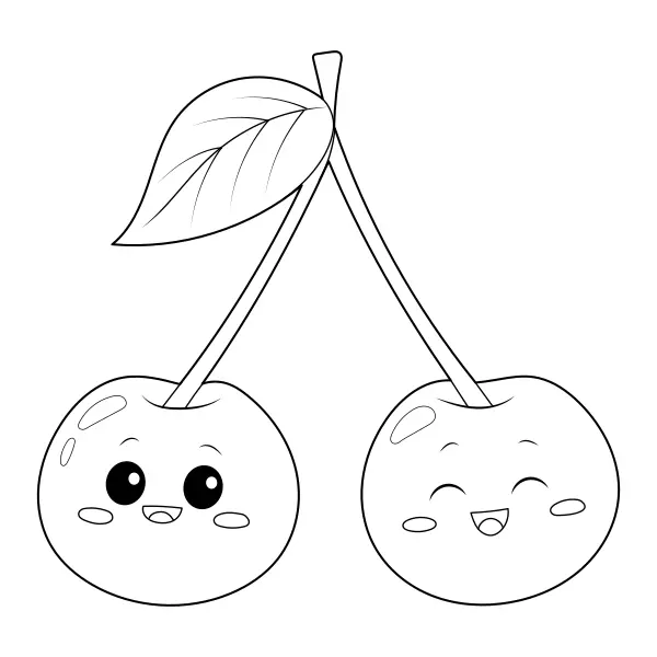 Cerejas | Desenhos para colorir online para crianças