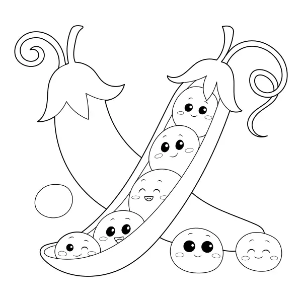 Ervilhas | Desenhos para colorir online para crianças
