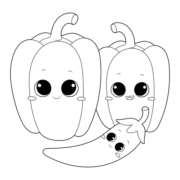 Pimentão | Desenhos para colorir online para crianças