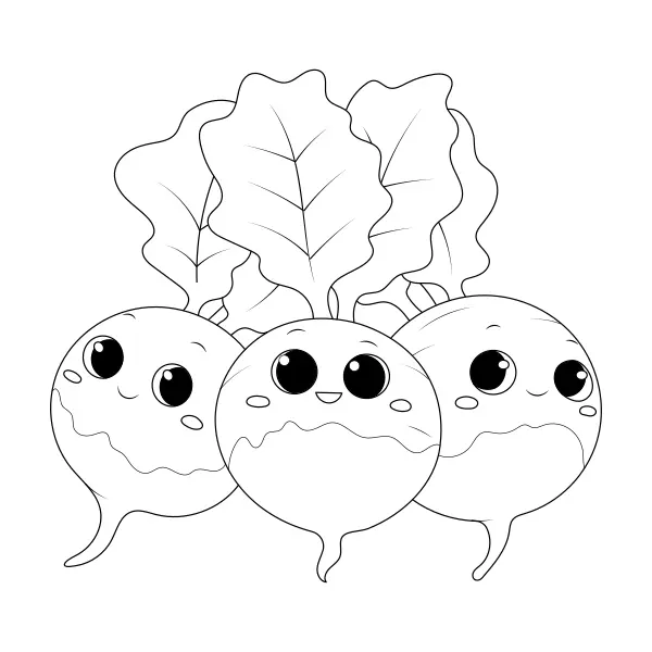 Rabanetes | Desenhos para colorir online para crianças