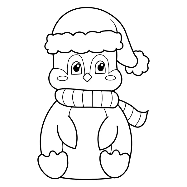 Pinguim sentado | Desenhos para colorir online para crianças