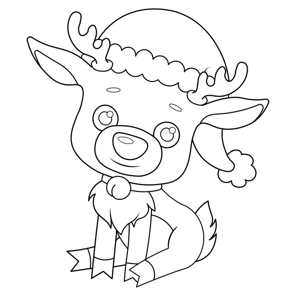 Rena de Natal | Desenhos para colorir online para crianças