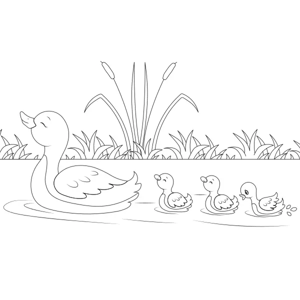 A família dos patos | Desenhos para colorir online para crianças
