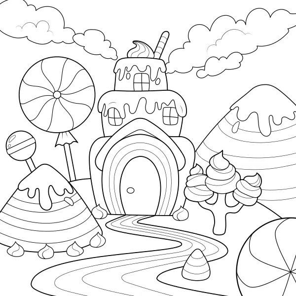 O Mundo dos Doces | Desenhos para colorir online para crianças
