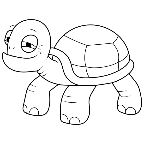 A tartaruga velha | Desenhos para colorir online para crianças