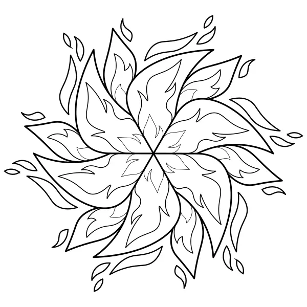 Mandala de fogo | Desenhos para colorir online para crianças