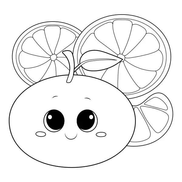 Tangerina | Desenhos para colorir online para crianças