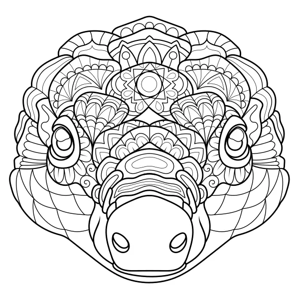 Mandala – Pangolim | Desenhos para colorir online para crianças